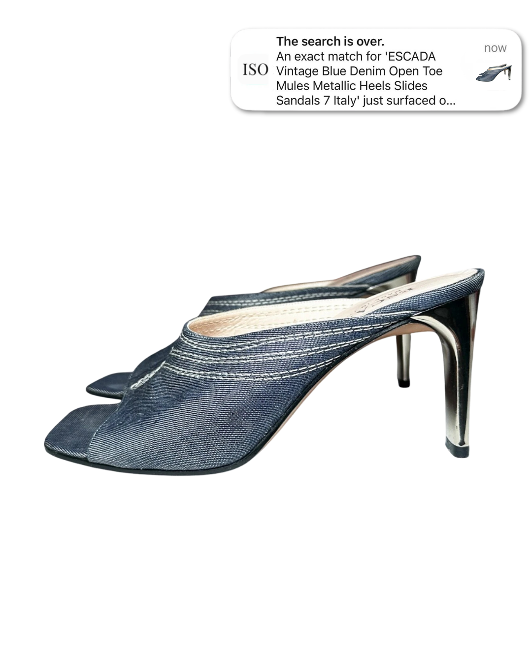 Blue shoes found on ISO