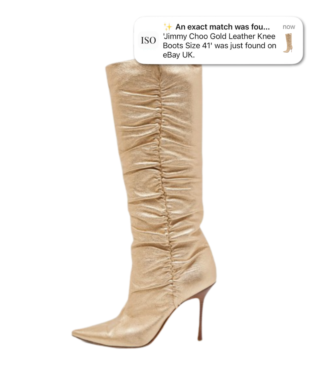 Gold boots found on ISO